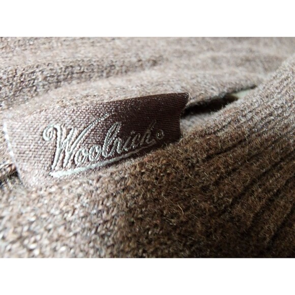 Woolrich Mens Sweater Size Small Brown 1/4 Zip - Picture 6 of 9